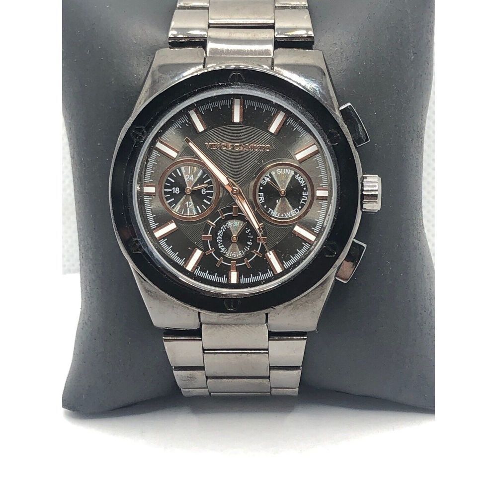Vince Camuto Unisex Stainless Steel Analog Grey Dial Quartz Genuine Watch OP250